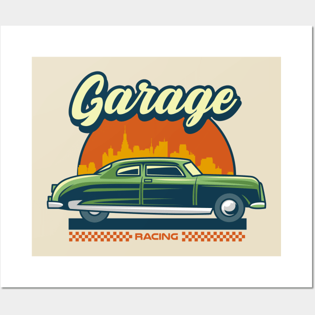 Garage Racing Badge Wall Art by Harrisaputra